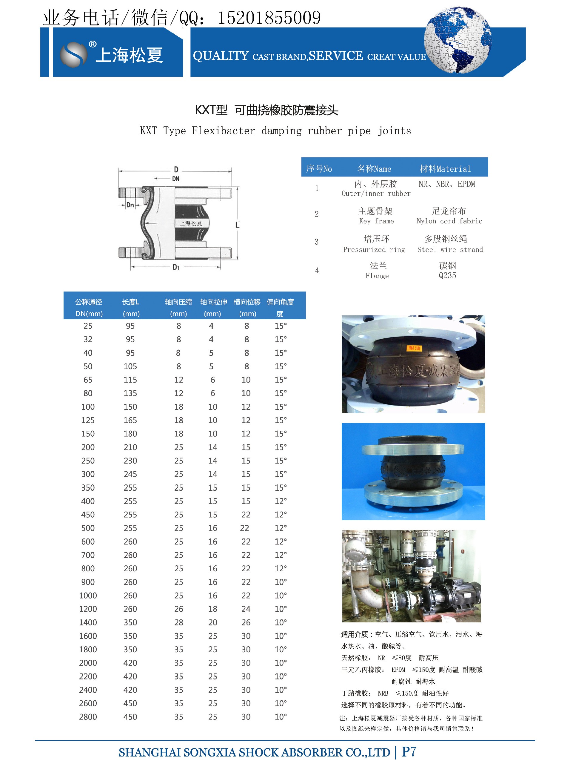 单球体可曲挠橡胶软接头DN40,pn1.0Mpa介质乳化液 单球体可曲挠橡胶软接头DN40,pn1.0Mpa介质乳化液