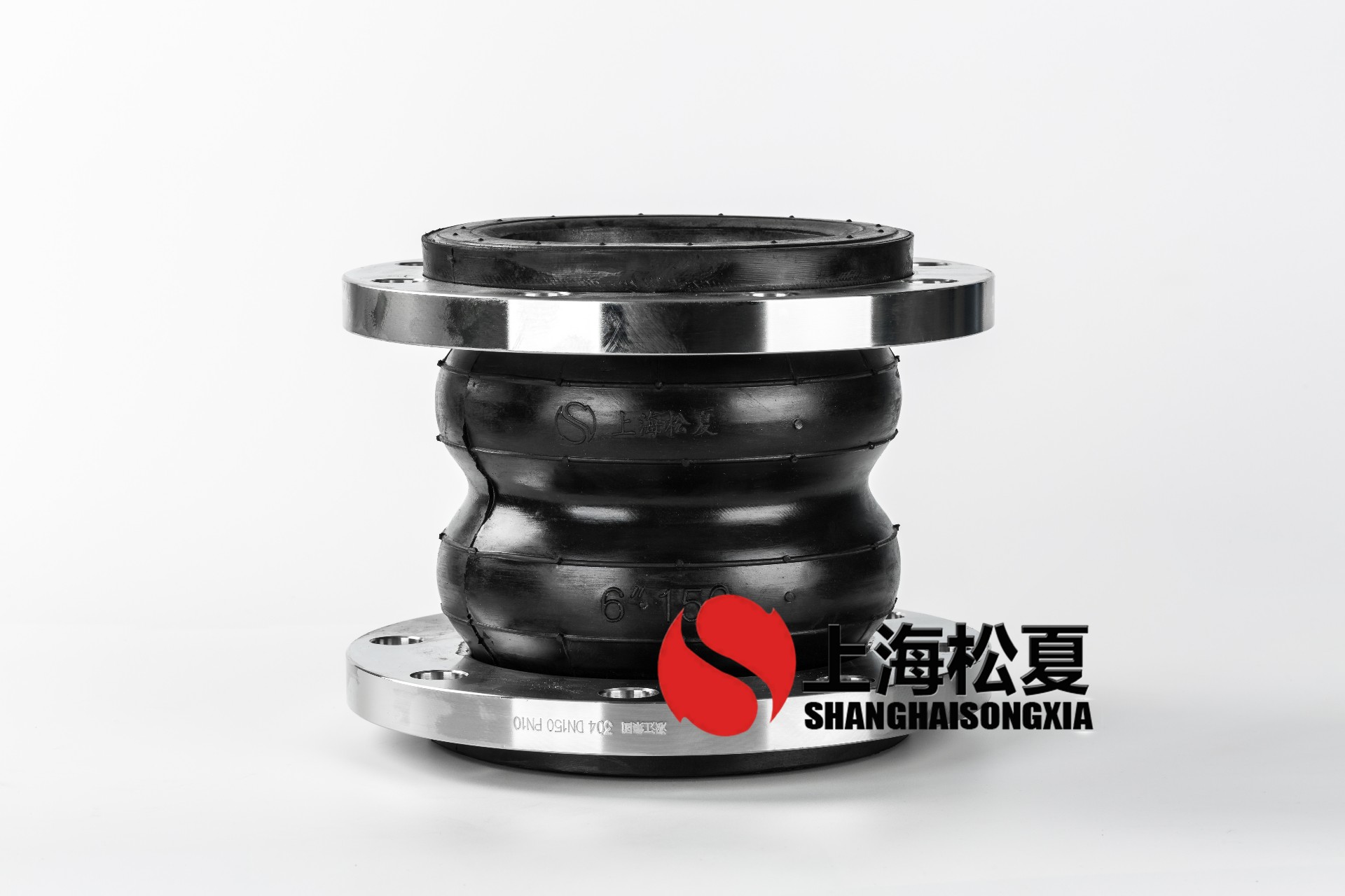 DN150双球橡胶软接头,304不锈钢法兰耐酸碱软接头 DN150双球橡胶软接头,304不锈钢法兰耐酸碱软接头